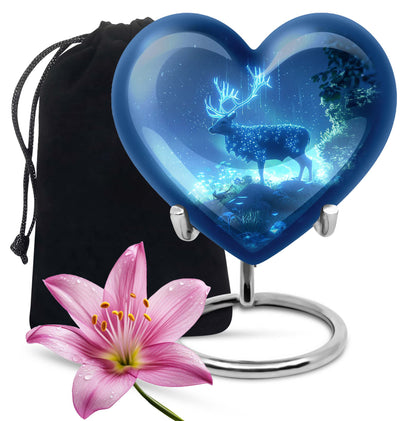 Deer Urn Heart design memorial urn