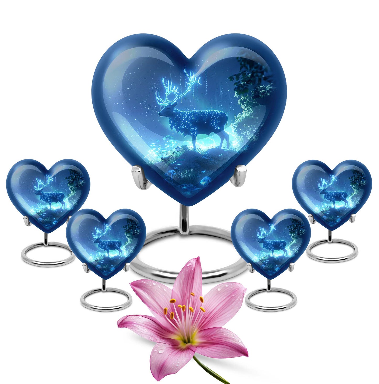 Deer Urn Heart design memorial urn