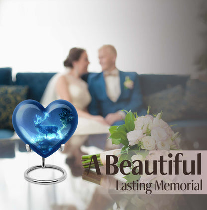 Deer Urn Heart design memorial urn