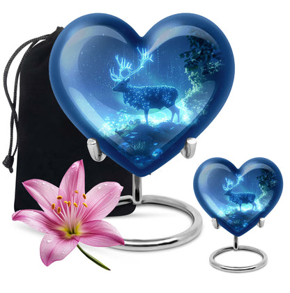 Deer Urn Heart design memorial urn