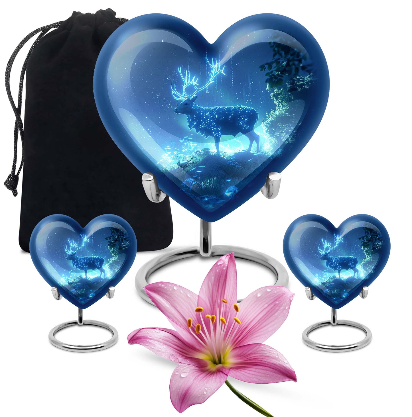 Deer Urn Heart design memorial urn