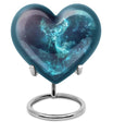 heart urn with deer theme