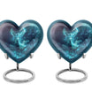 heart urn with deer theme