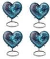 heart urn with deer theme
