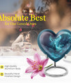 heart urn with deer theme