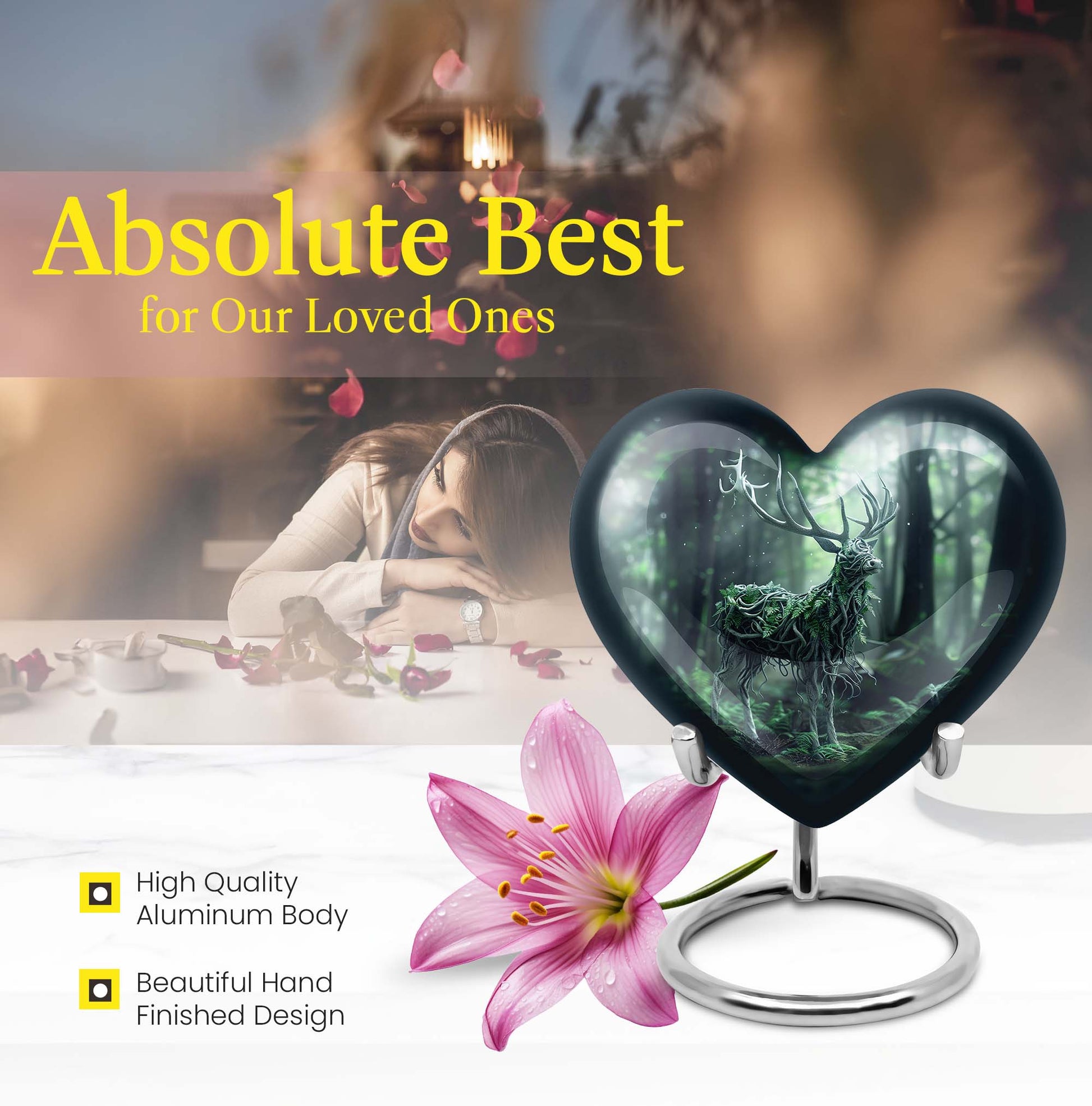 wolf howling theme for adult ashes, 