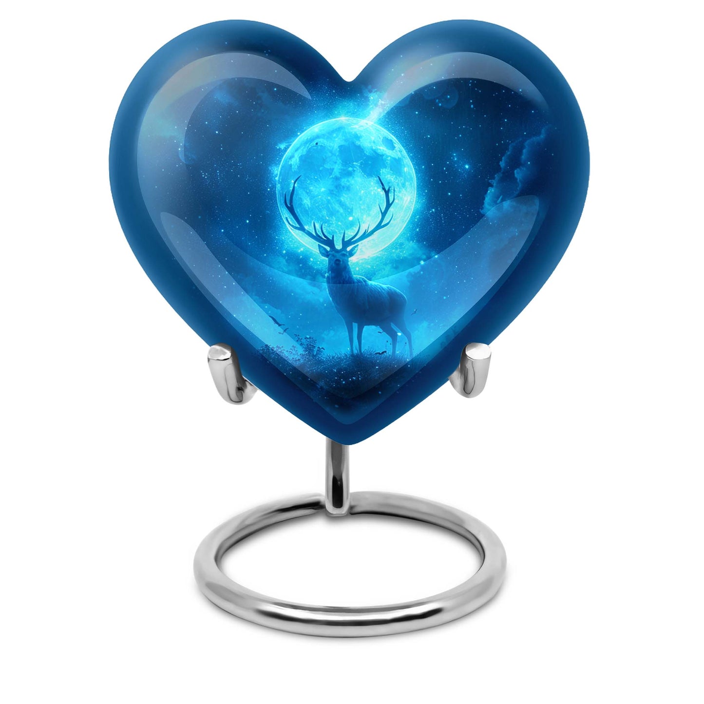 heart-shaped deer urn