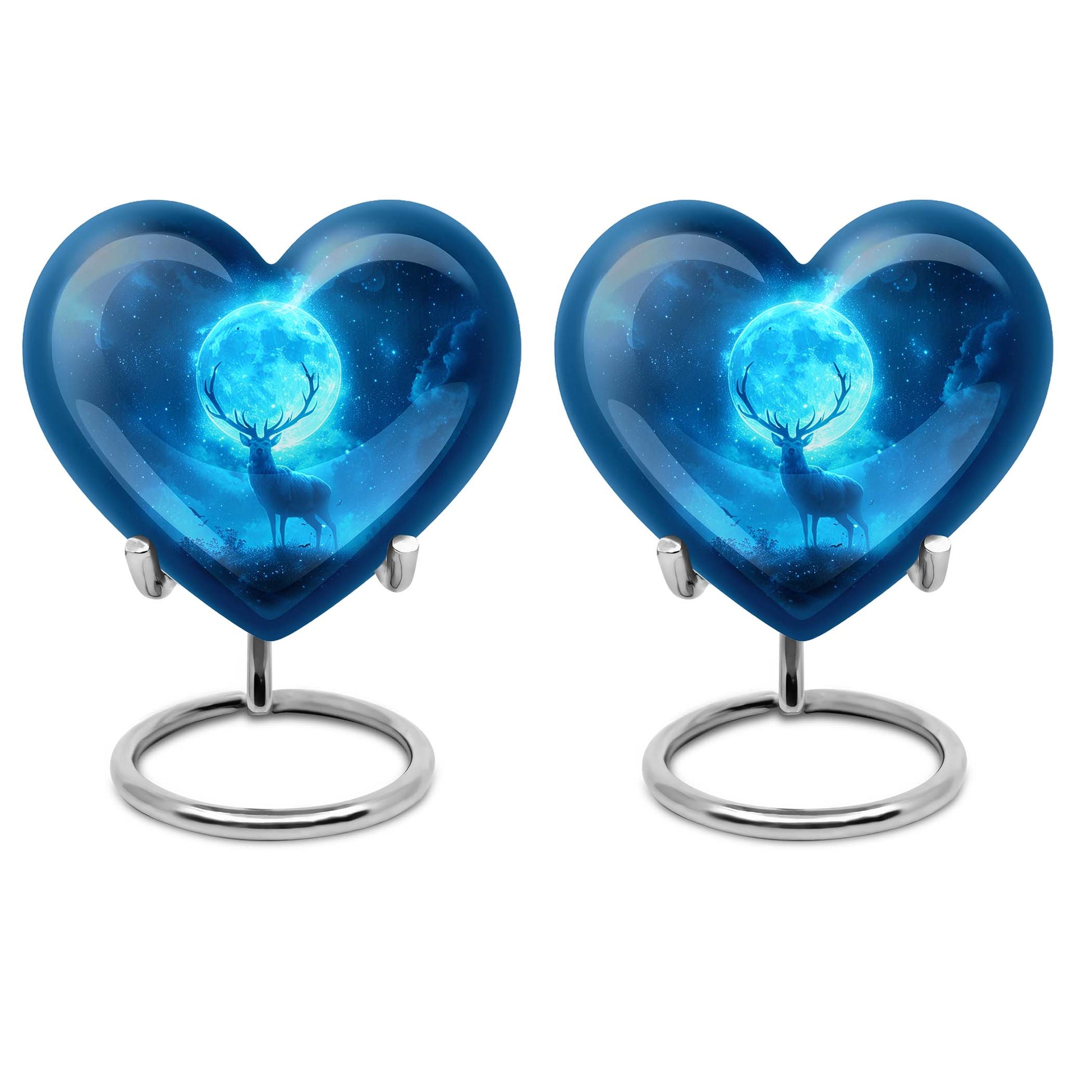 heart-shaped deer urn