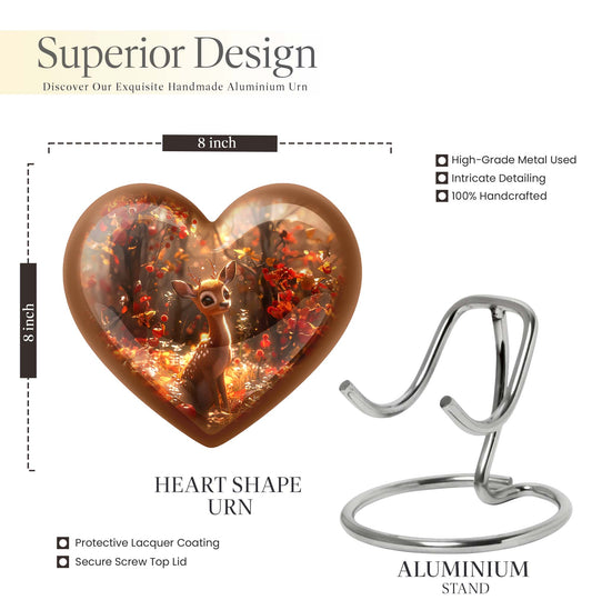 deer heart urn for ashes