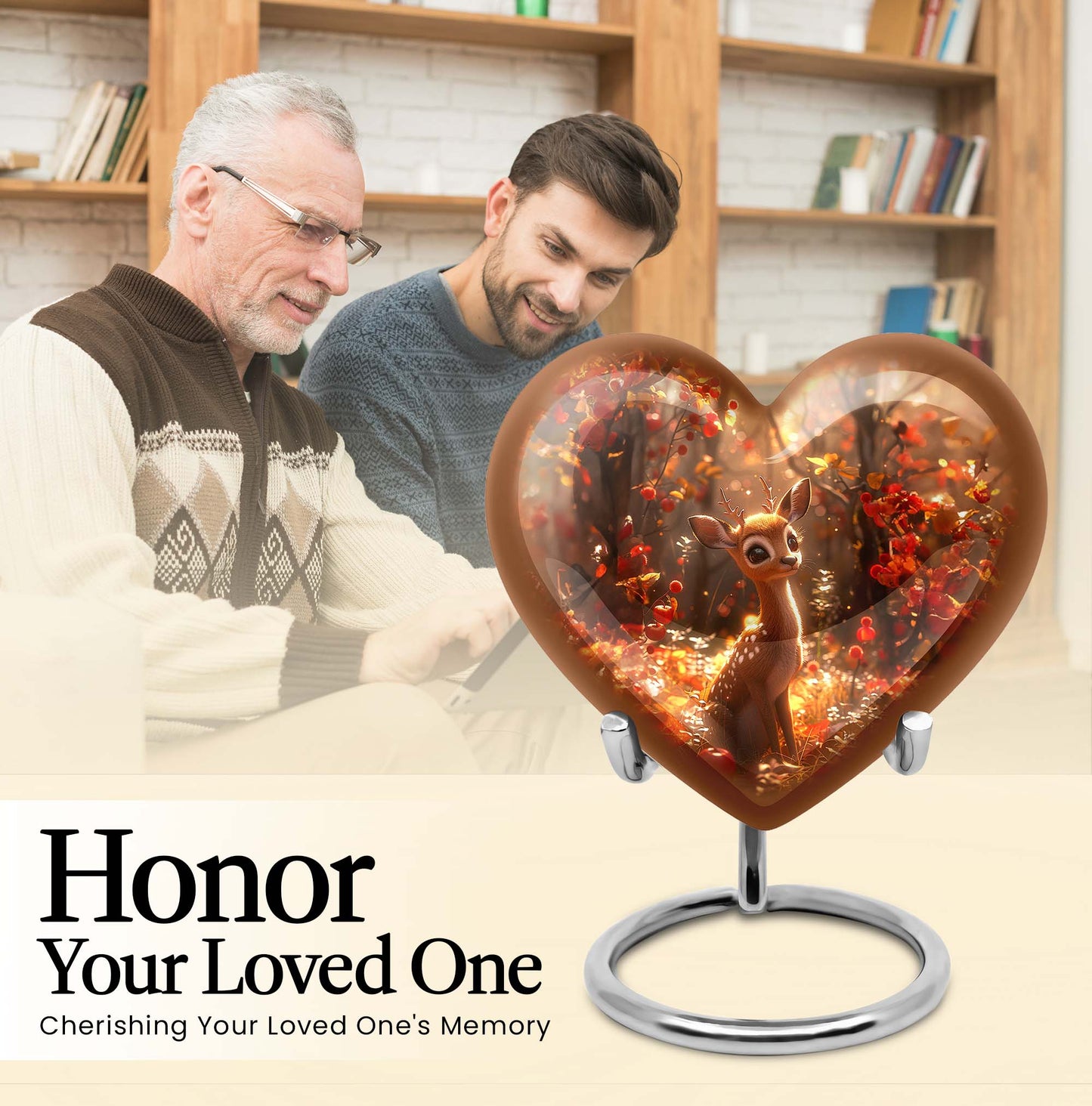 deer heart urn for ashes