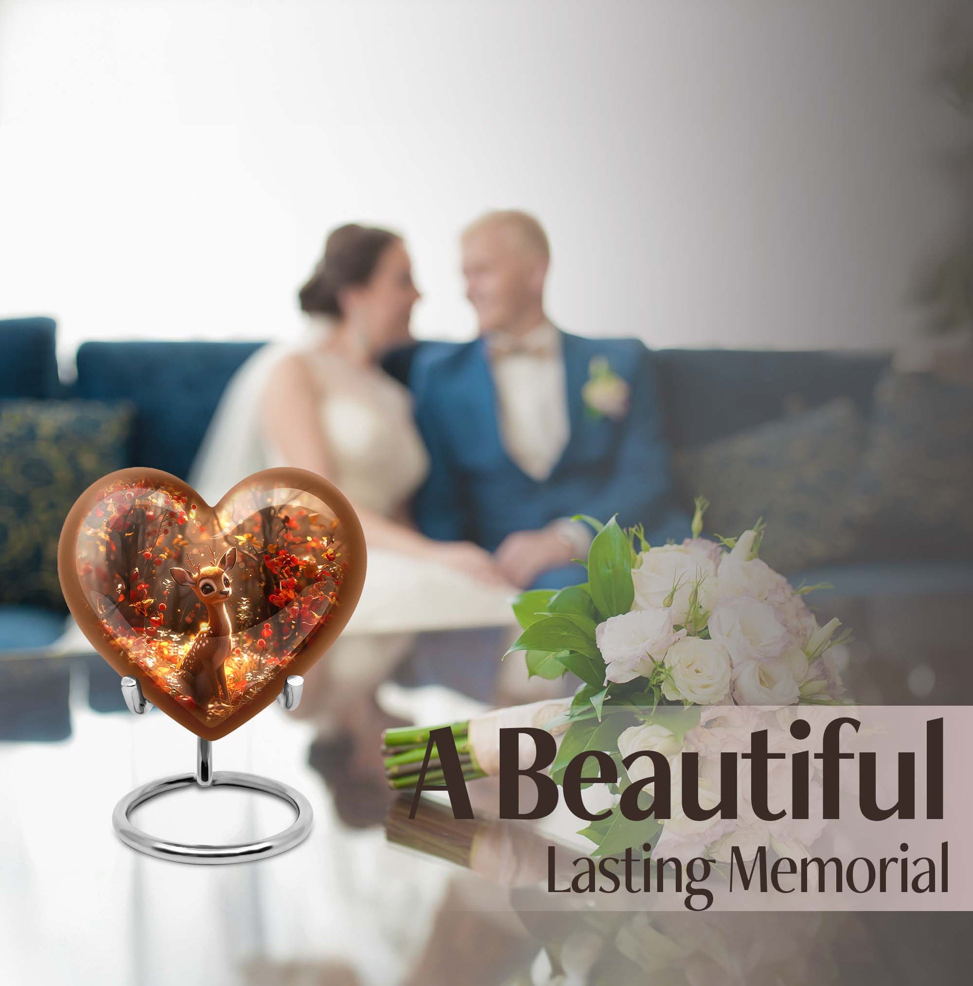 deer heart urn for ashes
