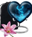 heart design and wolf theme for burial funeral ashes