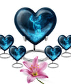  heart design and wolf theme for burial funeral ashes