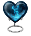  heart design and wolf theme for burial funeral ashes