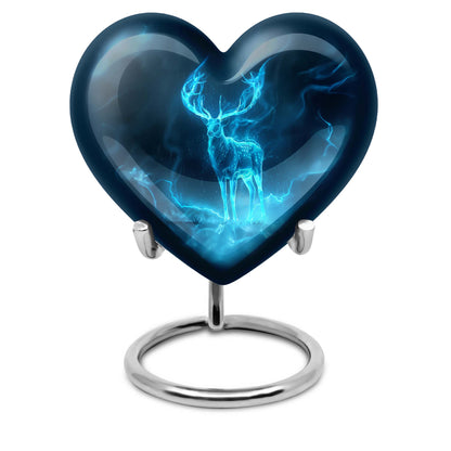  heart design and wolf theme for burial funeral ashes