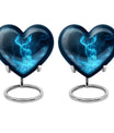  heart design and wolf theme for burial funeral ashes
