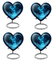 heart design and wolf theme for burial funeral ashes
