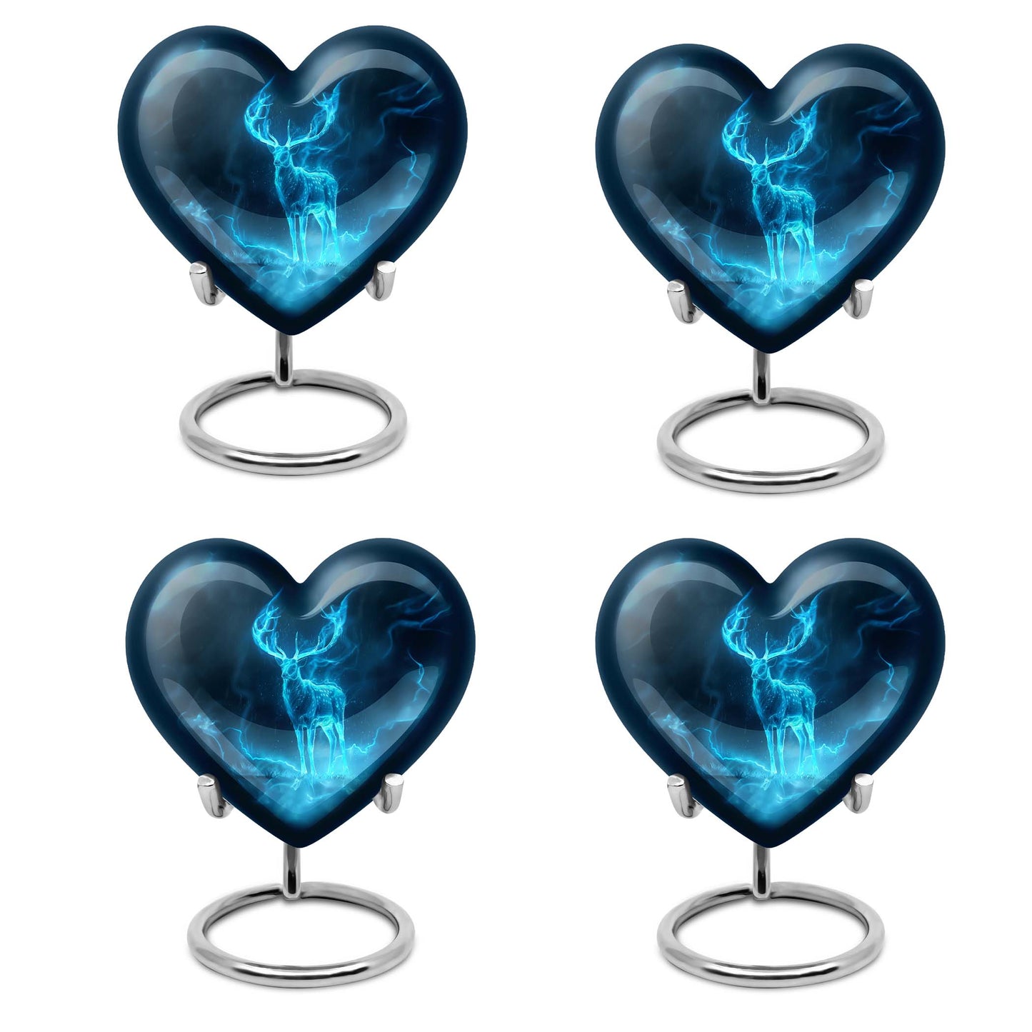  heart design and wolf theme for burial funeral ashes