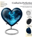  heart design and wolf theme for burial funeral ashes