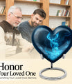  heart design and wolf theme for burial funeral ashes