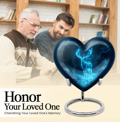  heart design and wolf theme for burial funeral ashes