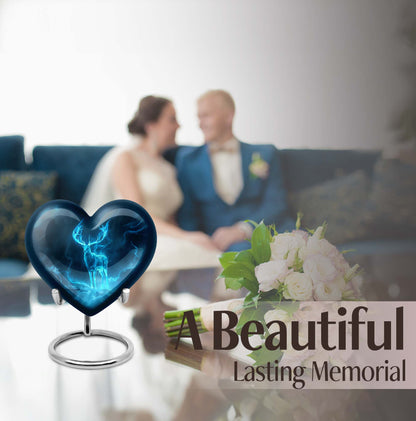  heart design and wolf theme for burial funeral ashes