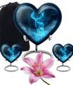  heart design and wolf theme for burial funeral ashes