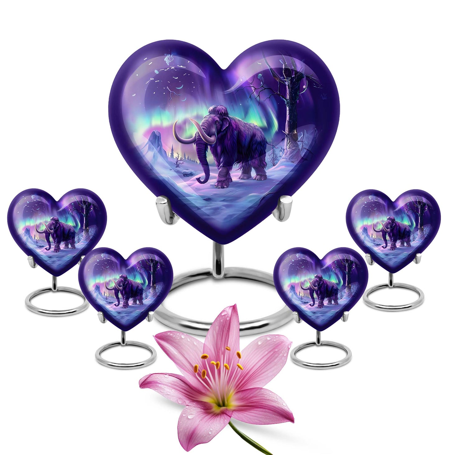 heart-shaped mammoth urn