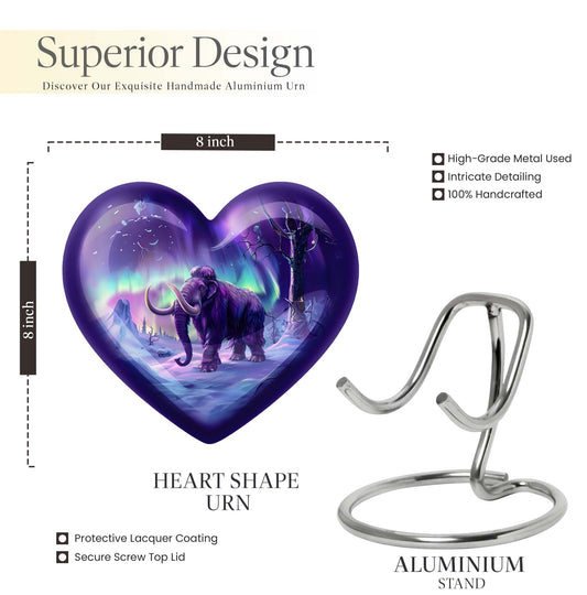 heart-shaped mammoth urn