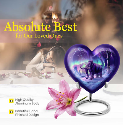 heart-shaped mammoth urn