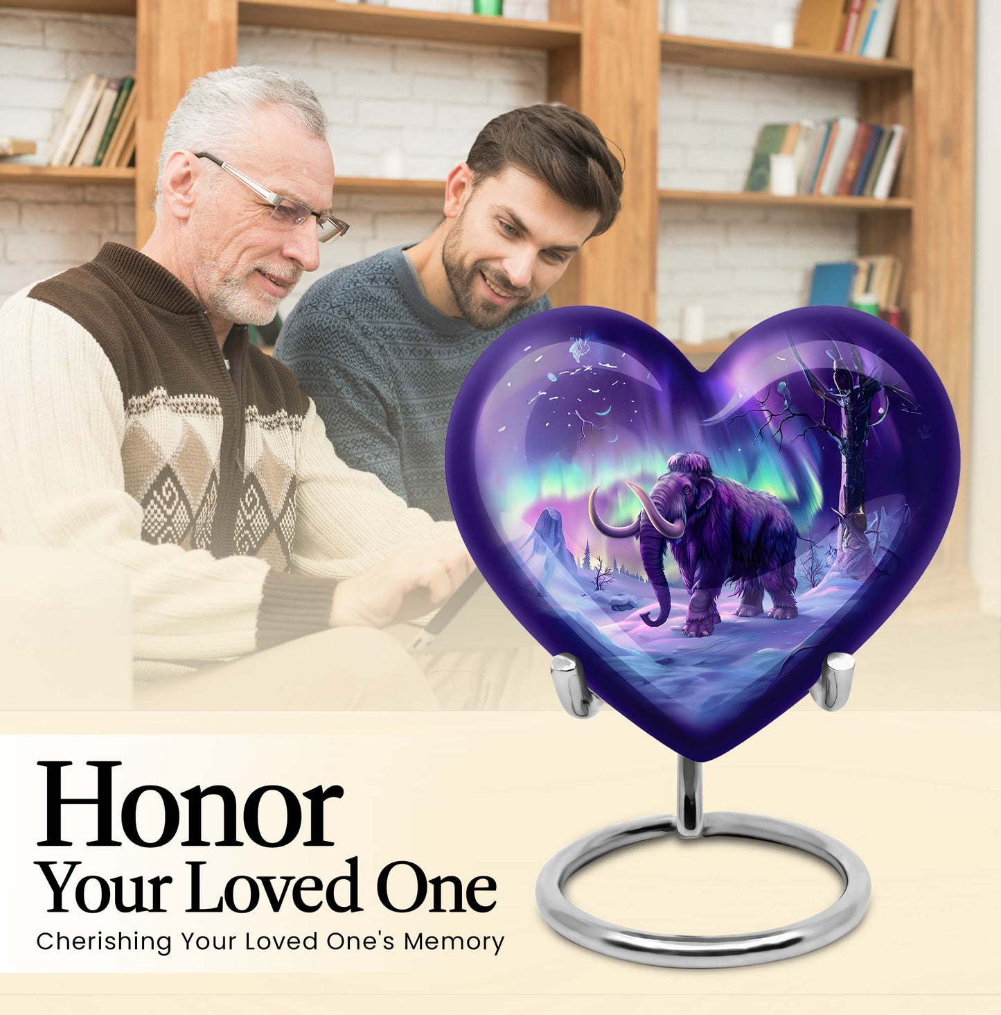 heart-shaped mammoth urn