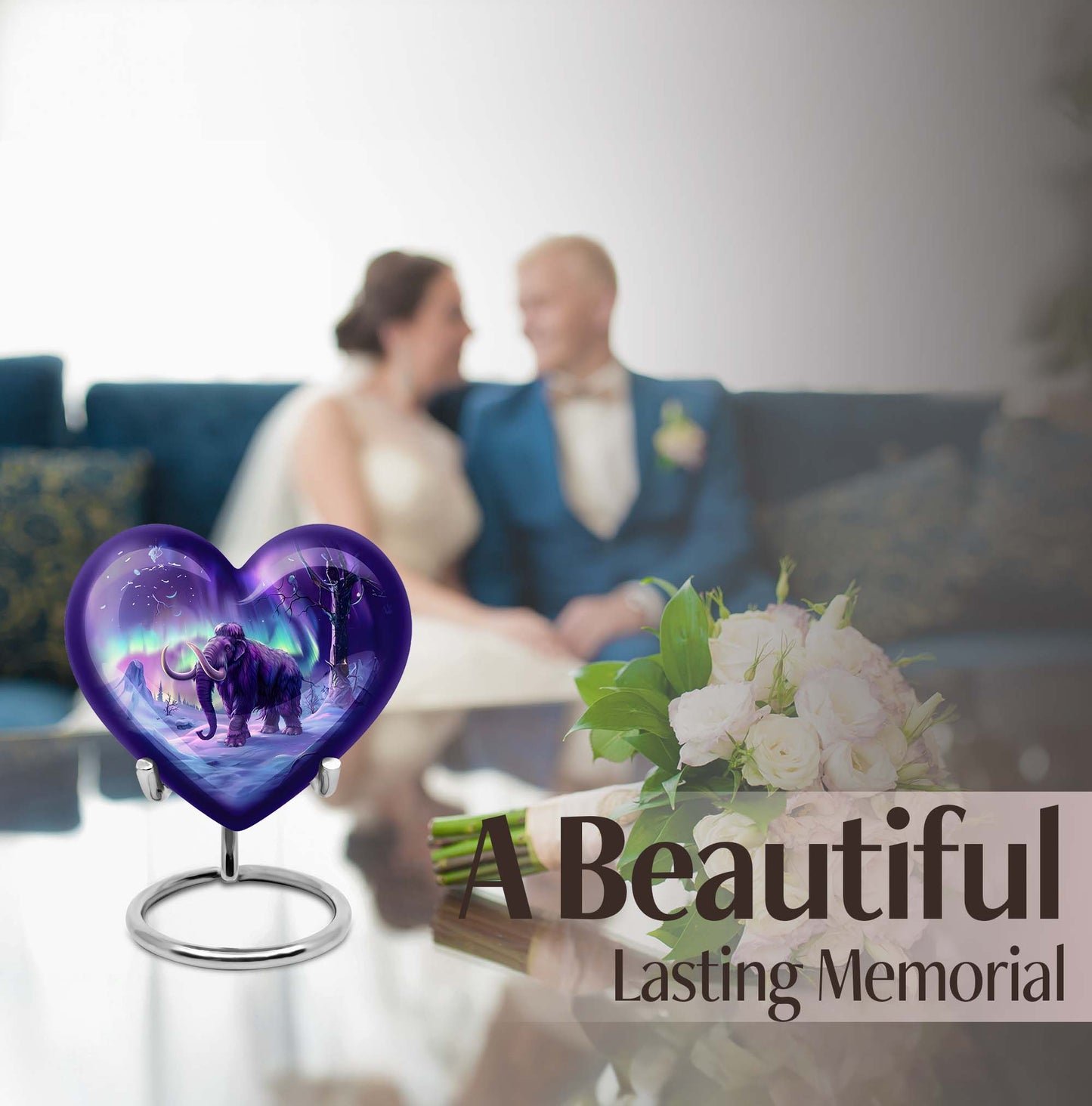 heart-shaped mammoth urn