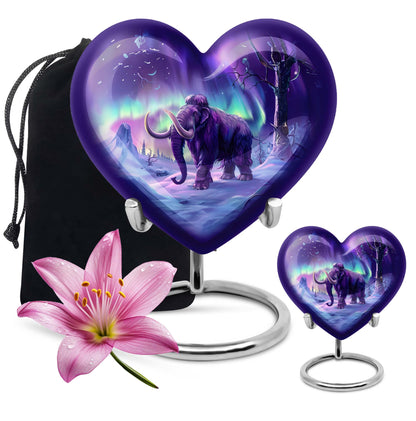 heart-shaped mammoth urn