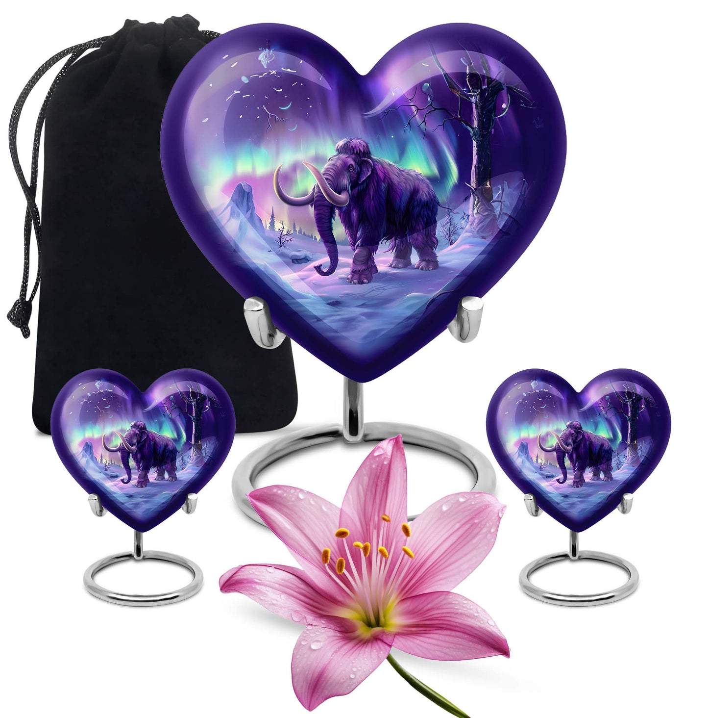 heart-shaped mammoth urn