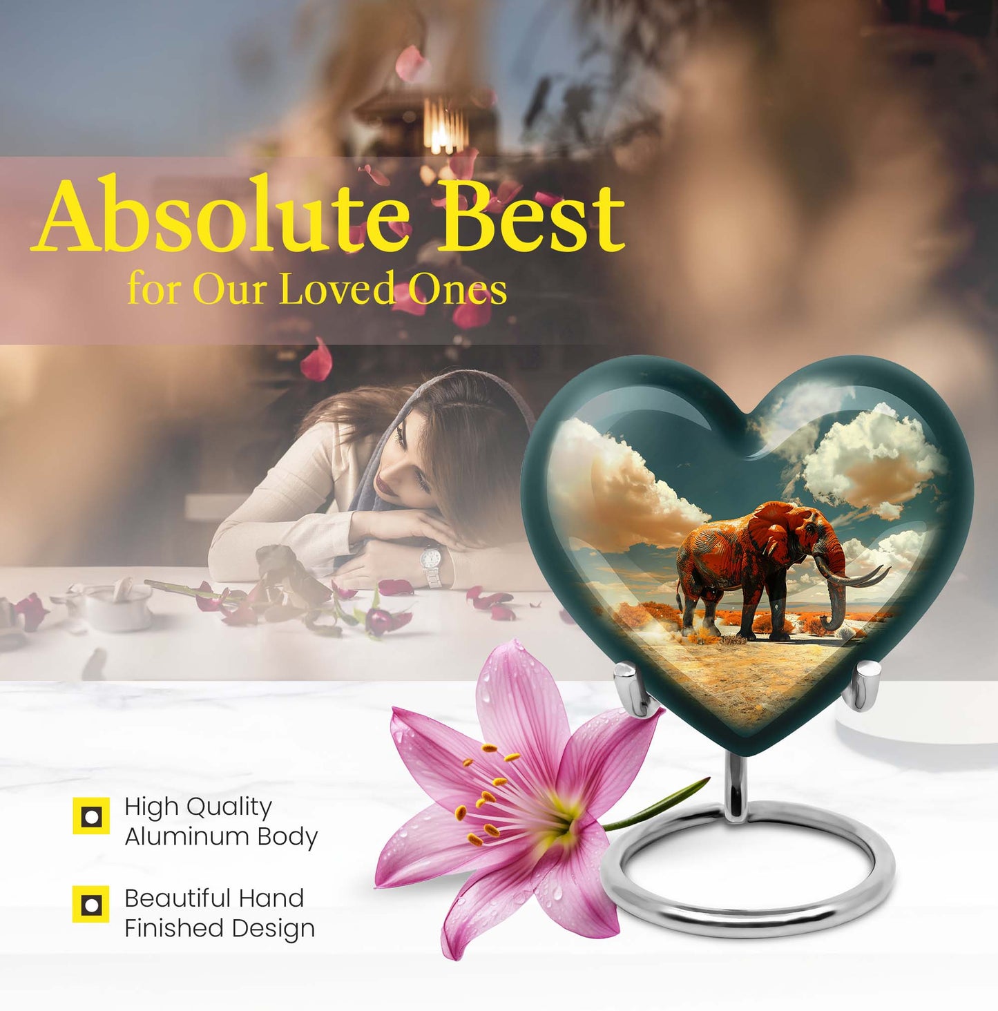  heartfelt mammoth urn for cremation