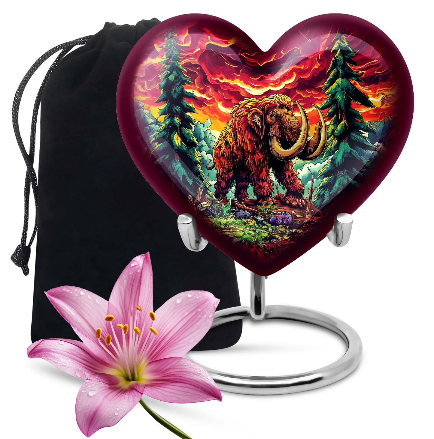 mammoth urn with heart design