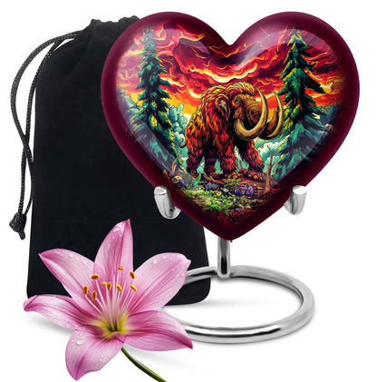 mammoth urn with heart design
