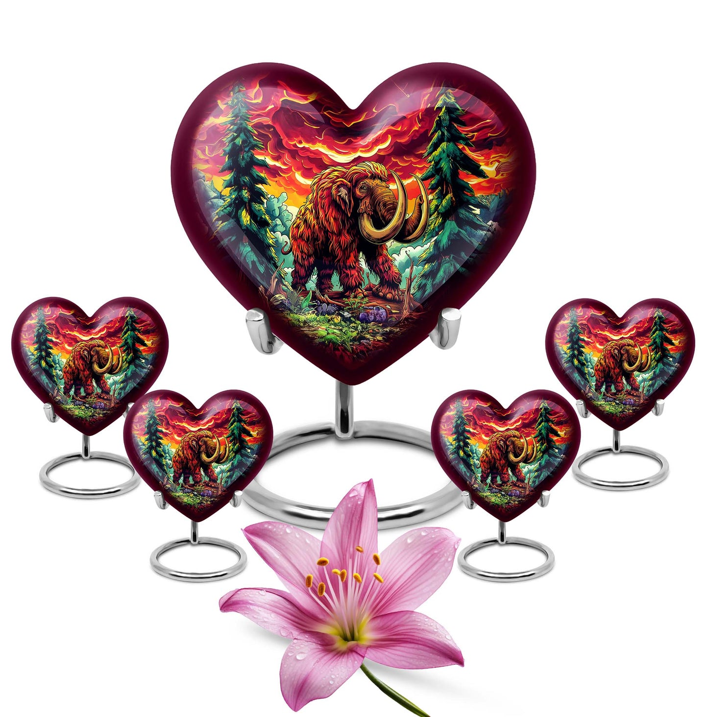 mammoth urn with heart design
