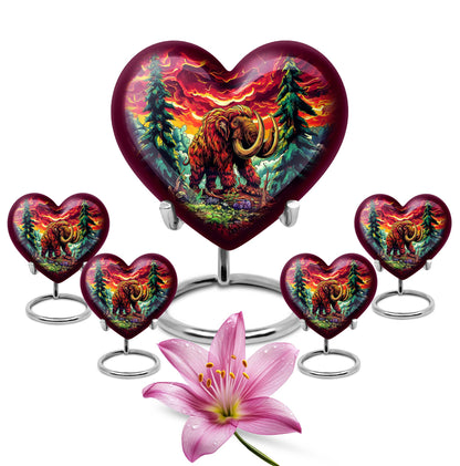 mammoth urn with heart design