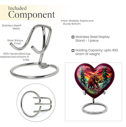 mammoth urn with heart design