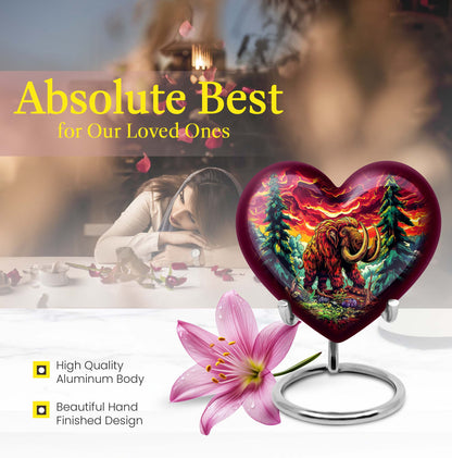 mammoth urn with heart design