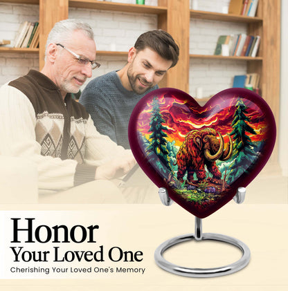 mammoth urn with heart design