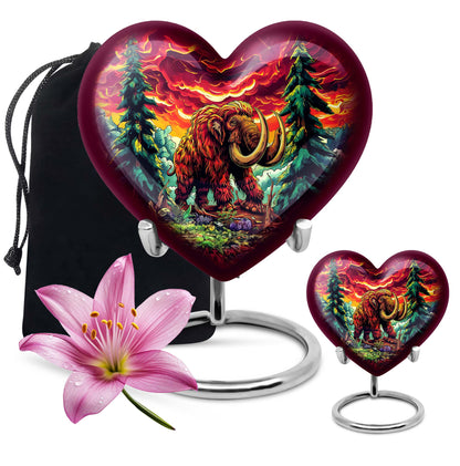 mammoth urn with heart design