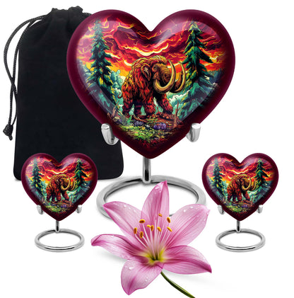 mammoth urn with heart design