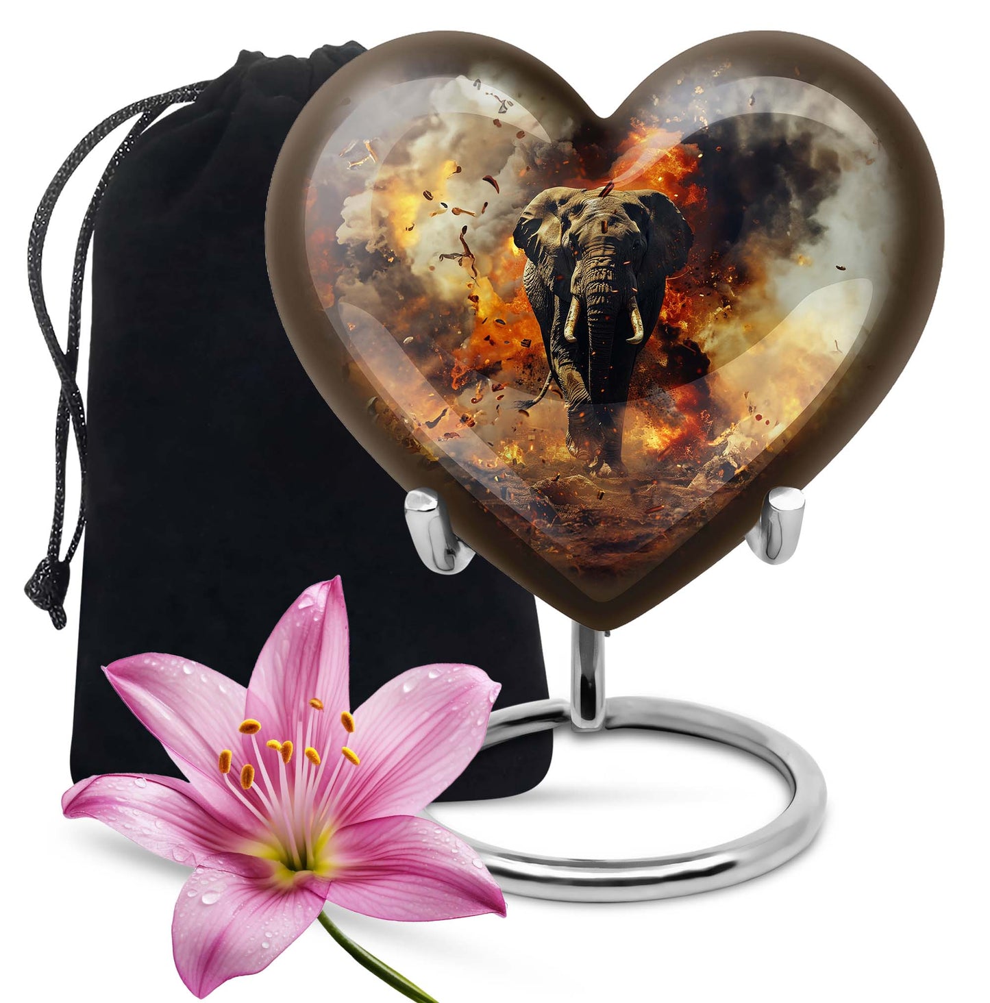 heart-shaped mammoth urn