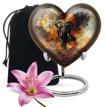 heart-shaped mammoth urn