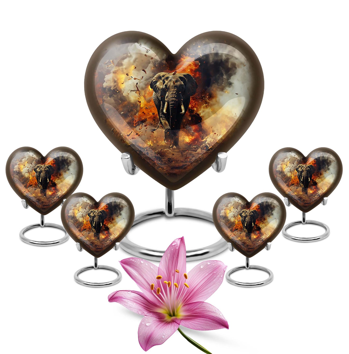 heart-shaped mammoth urn