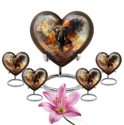 heart-shaped mammoth urn
