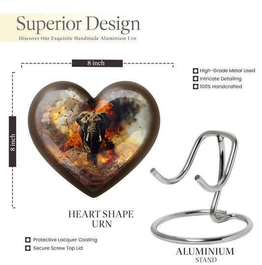 heart-shaped mammoth urn