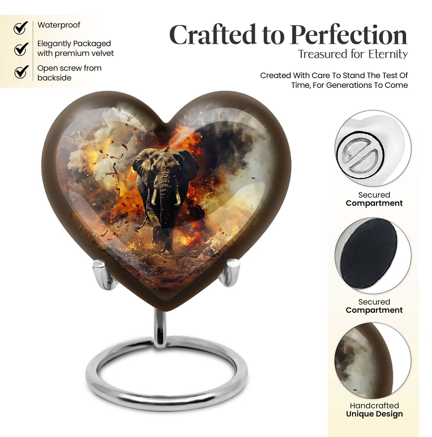 heart-shaped mammoth urn